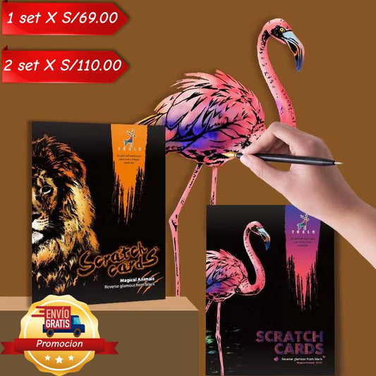 Dibujos para raspar 1 Set = 4 Dibujos